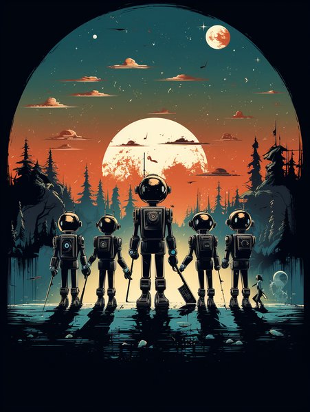 A 1920s Baseball Team - Futuristic & Cyberpunk Screen Print T-Shirt & Hoodie