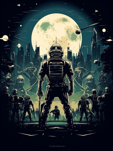 A 1920s Baseball Team - Futuristic & Cyberpunk Screen Print T-Shirt & Hoodie