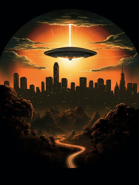 A 1950sstyle Flying S - Futuristic & Cyberpunk Screen Print T-Shirt & Hoodie