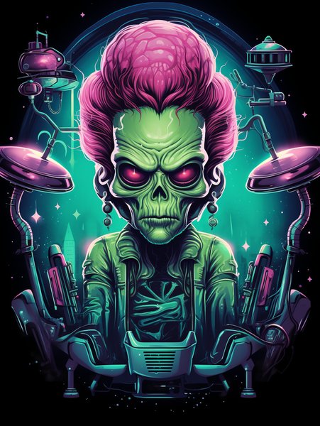 A Classic Barbershop - Futuristic & Cyberpunk Screen Print T-Shirt & Hoodie