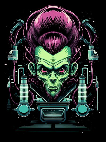 A Classic Barbershop - Futuristic & Cyberpunk Screen Print T-Shirt & Hoodie
