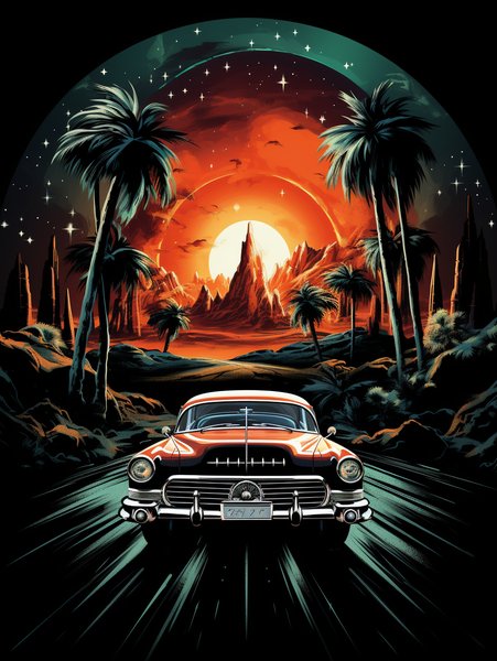 A Classic Drive In Th - Futuristic & Cyberpunk Screen Print T-Shirt & Hoodie