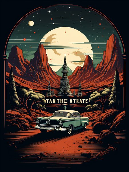 A Classic Drive In Th - Futuristic & Cyberpunk Screen Print T-Shirt & Hoodie