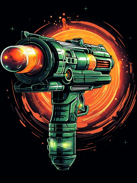 A Classic Ray Gun Its - Futuristic & Cyberpunk Screen Print T-Shirt & Hoodie