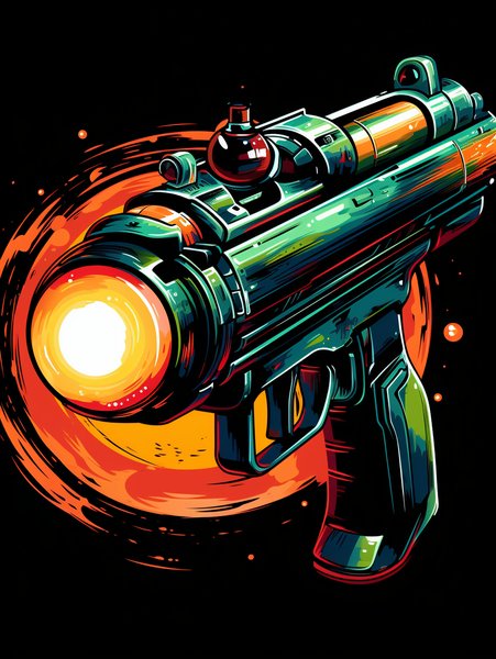 A Classic Ray Gun Its - Futuristic & Cyberpunk Screen Print T-Shirt & Hoodie
