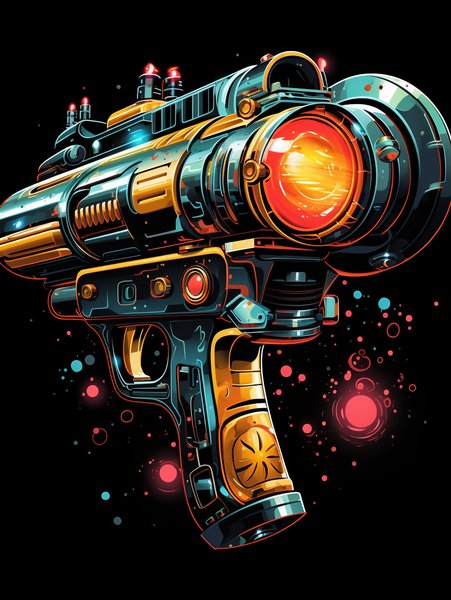 A Classic Ray Gun Its - Futuristic & Cyberpunk Screen Print T-Shirt & Hoodie