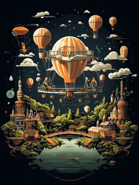A Floating Diner In T - Futuristic & Cyberpunk Screen Print T-Shirt & Hoodie