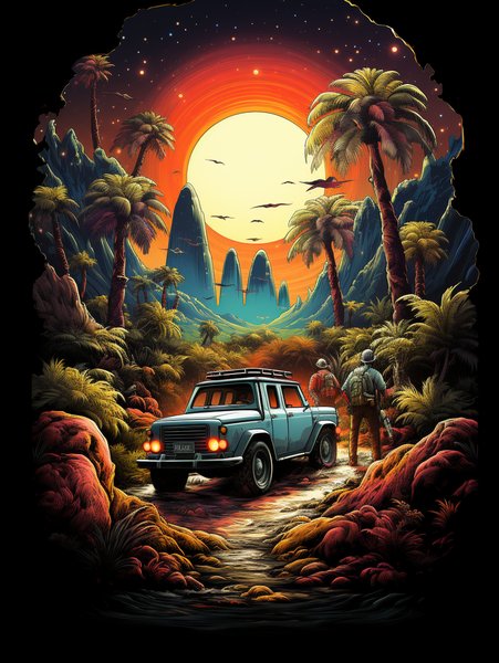 A Galactic Safari Wit - Futuristic & Cyberpunk Screen Print T-Shirt & Hoodie