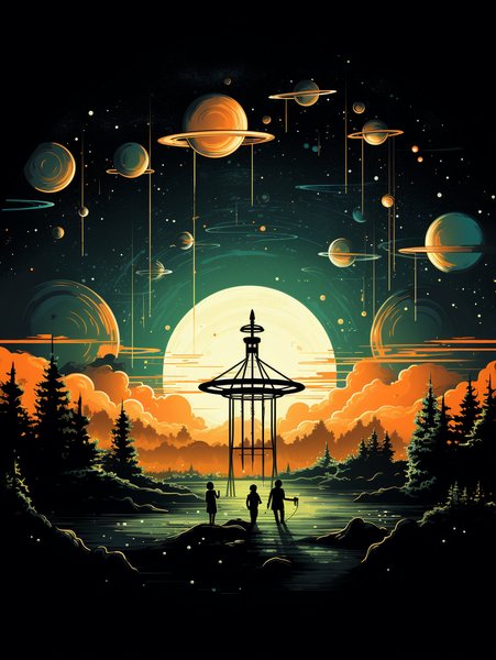A Group Of Children R - Futuristic & Cyberpunk Screen Print T-Shirt & Hoodie