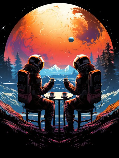 A Man In A Sleek Spac - Futuristic & Cyberpunk Screen Print T-Shirt & Hoodie