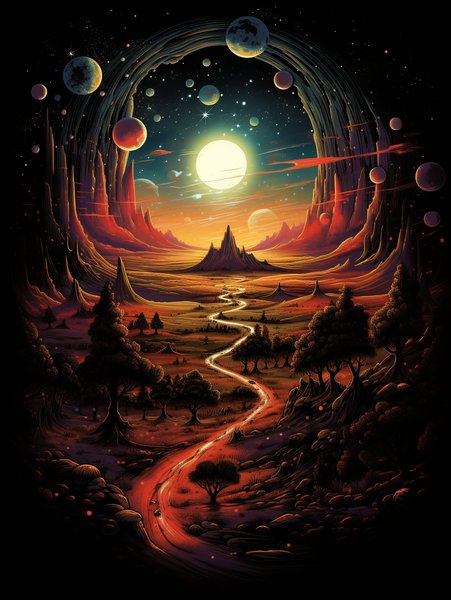 A Panoramic View Of A - Futuristic & Cyberpunk Screen Print T-Shirt & Hoodie
