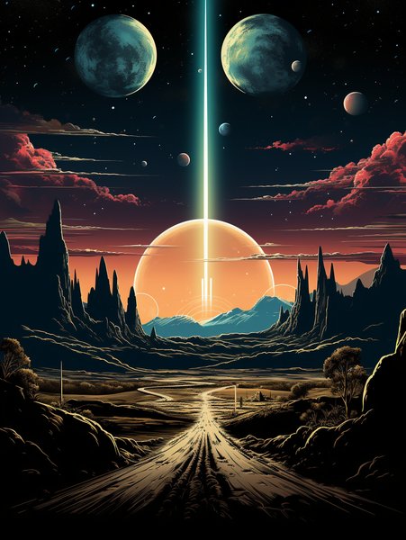 A Panoramic View Of A - Futuristic & Cyberpunk Screen Print T-Shirt & Hoodie