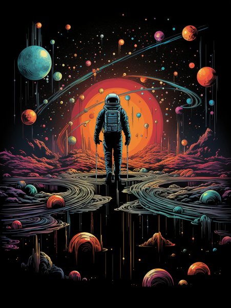 A Retro Roller Rink O - Futuristic & Cyberpunk Screen Print T-Shirt & Hoodie