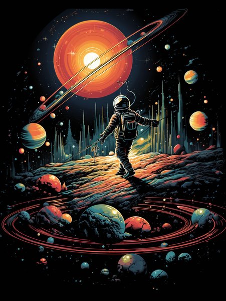 A Retro Roller Rink O - Futuristic & Cyberpunk Screen Print T-Shirt & Hoodie