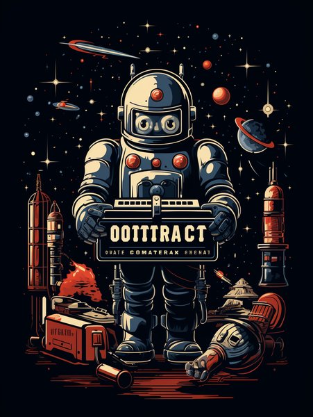 A Retro Space Post Of - Futuristic & Cyberpunk Screen Print T-Shirt & Hoodie
