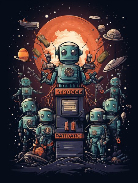 A Retro Space Post Of - Futuristic & Cyberpunk Screen Print T-Shirt & Hoodie
