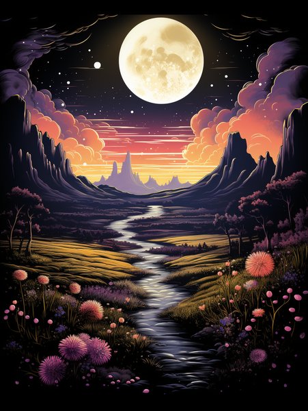 A Tranquil Countrysid - Futuristic & Cyberpunk Screen Print T-Shirt & Hoodie