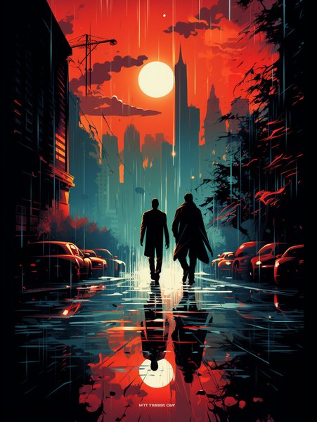 A Ray Gun Wielding Detective - Futuristic & Cyberpunk Screen Print T-Shirt & Hoodie