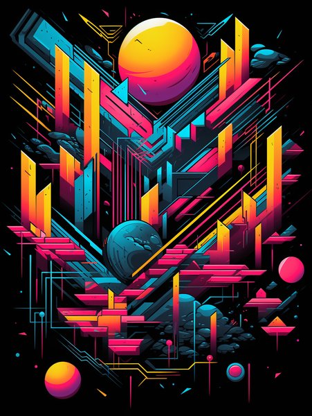 A Vibrant Neon Inspi - Futuristic & Cyberpunk Screen Print T-Shirt & Hoodie