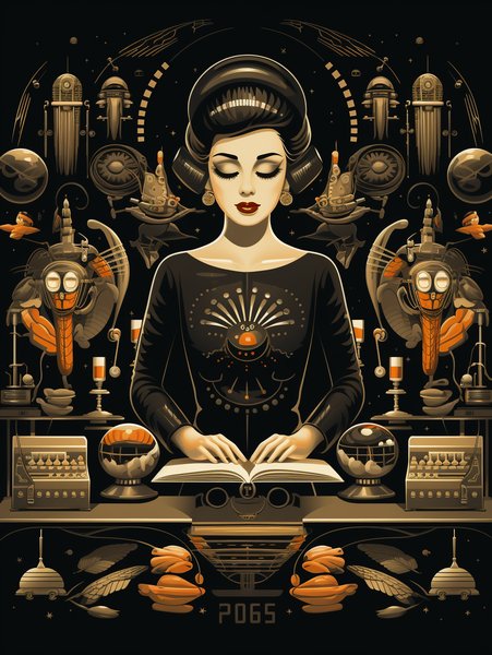 A Woman In A Vintage - Futuristic & Cyberpunk Screen Print T-Shirt & Hoodie