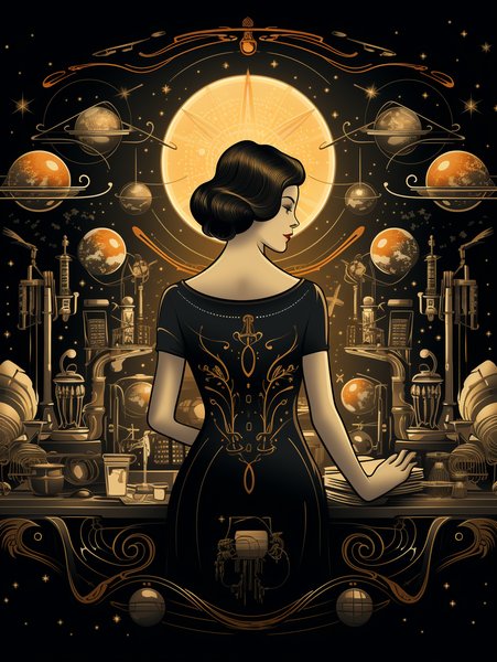 A Woman In A Vintage - Futuristic & Cyberpunk Screen Print T-Shirt & Hoodie