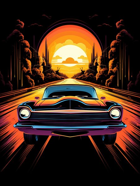 A Bauhaus Synthwave C - Futuristic & Cyberpunk Screen Print T-Shirt & Hoodie
