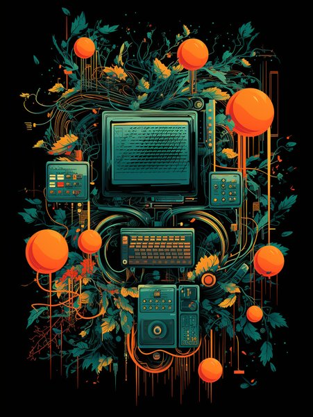 Poster Style Collage - Futuristic & Cyberpunk Screen Print T-Shirt & Hoodie