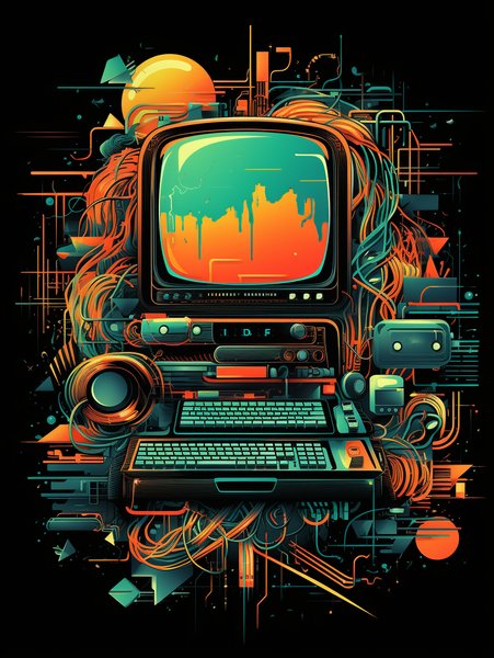 Poster Style Collage - Futuristic & Cyberpunk Screen Print T-Shirt & Hoodie