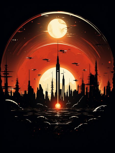 Vintage Science Ficti - Futuristic & Cyberpunk Screen Print T-Shirt & Hoodie