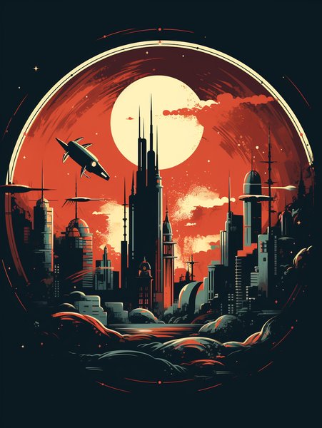 Vintage Science Ficti - Futuristic & Cyberpunk Screen Print T-Shirt & Hoodie