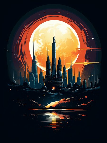 Vintage Science Ficti - Futuristic & Cyberpunk Screen Print T-Shirt & Hoodie