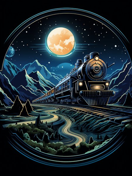 A Streamline Train Racing Acr - Futuristic & Cyberpunk Screen Print T-Shirt & Hoodie