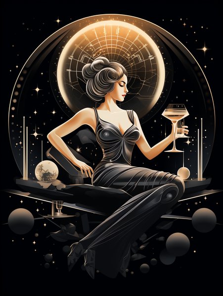 An Art Deco Inspired Space Lo - Futuristic & Cyberpunk Screen Print T-Shirt & Hoodie