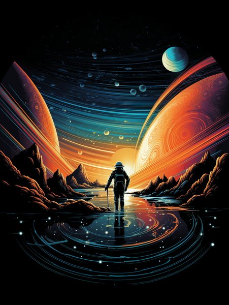 Futuristic Surfers Riding Neo - Futuristic & Cyberpunk Screen Print T-Shirt & Hoodie