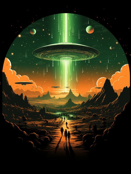Minimalist Retro Sci Fi Art - Futuristic & Cyberpunk Screen Print T-Shirt & Hoodie