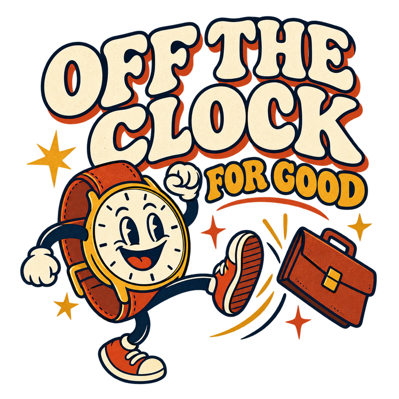 Off The Clock For Good - Happy Retirement Screen Print T-Shirt & Hoodie
