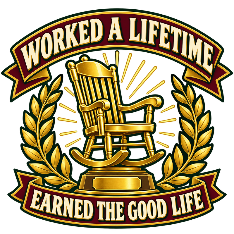 Earned The Good Life - Happy Retirement Screen Print T-Shirt & Hoodie