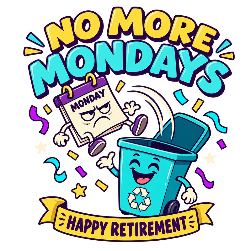 No More Mondays - Happy Retirement Screen Print T-Shirt & Hoodie