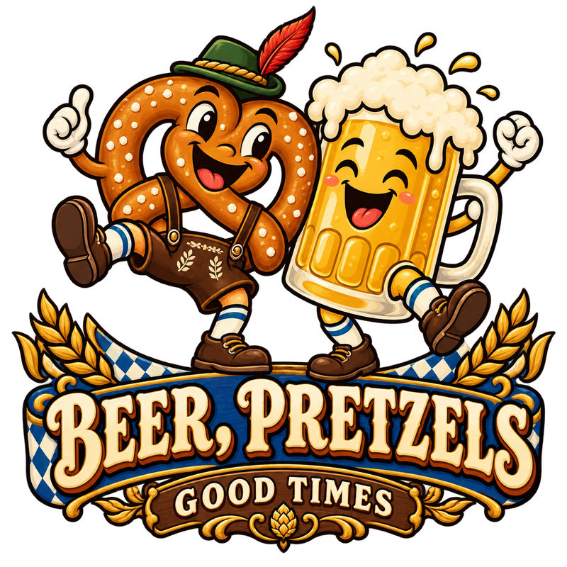 Beer, Pretzels & Good Times - Events & Celebrations Screen Print T-Shirt & Hoodie