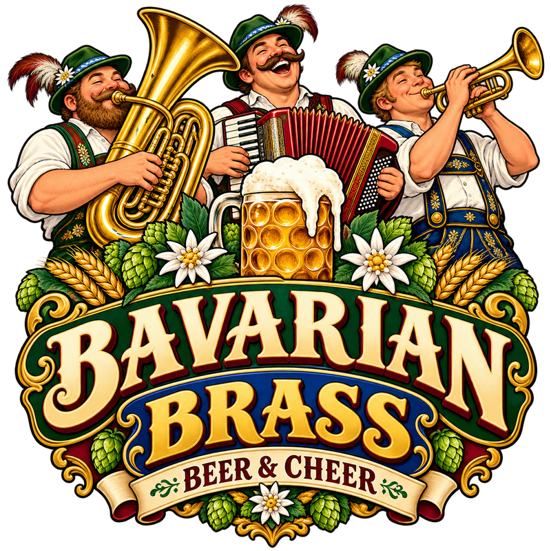 Bavarian Brass & Beer - Oktoberfest Screen Print T-Shirt & Hoodie