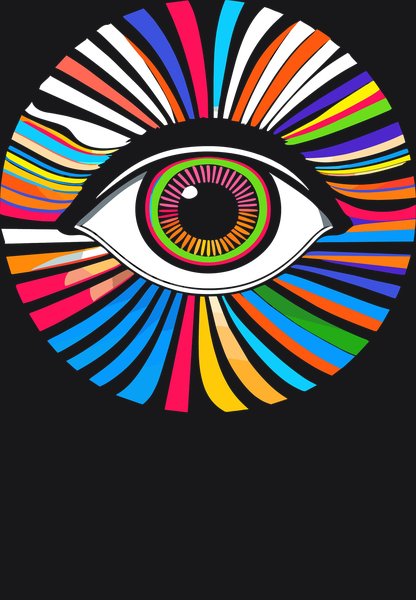 Optic Hypno Eye Vortex - Psychedelic Art Screen Print T-Shirt & Hoodie