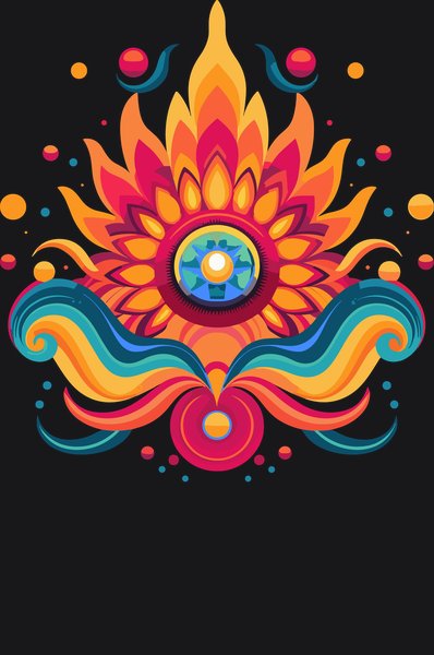 Sacred Lotus Third Eye - Psychedelic Art Screen Print T-Shirt & Hoodie