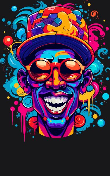 Urban Graffiti Cap Kid - Psychedelic Art Screen Print T-Shirt & Hoodie