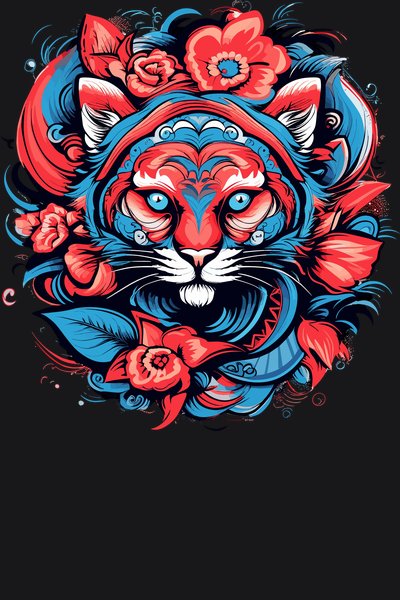 Celestial Mystic Panther - Psychedelic Art Screen Print T-Shirt & Hoodie