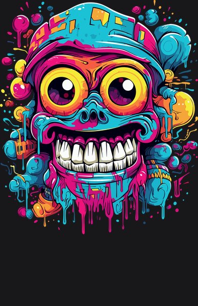 Retro Goggle Techno Imp - Psychedelic Art Screen Print T-Shirt & Hoodie