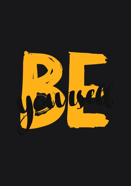 Be Yourself - Quotes & Phrases Screen Print T-Shirt & Hoodie