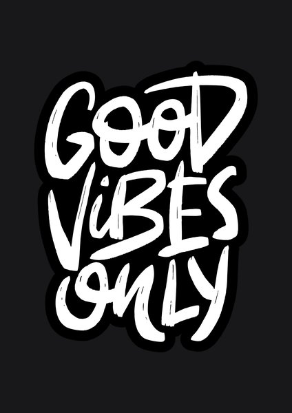 Good Vibes Only Brush - Quotes & Phrases Screen Print T-Shirt & Hoodie