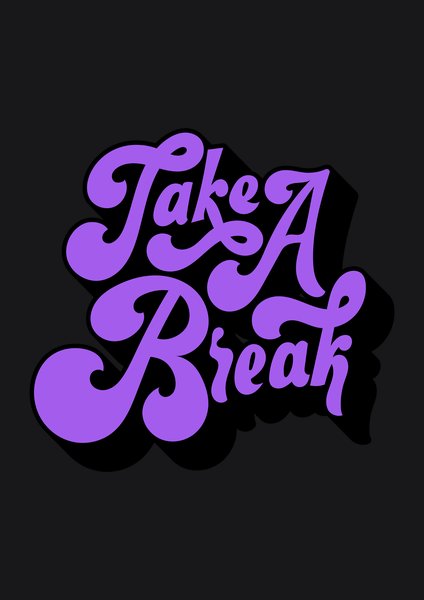 Take A Break Retro - Quotes & Phrases Screen Print T-Shirt & Hoodie