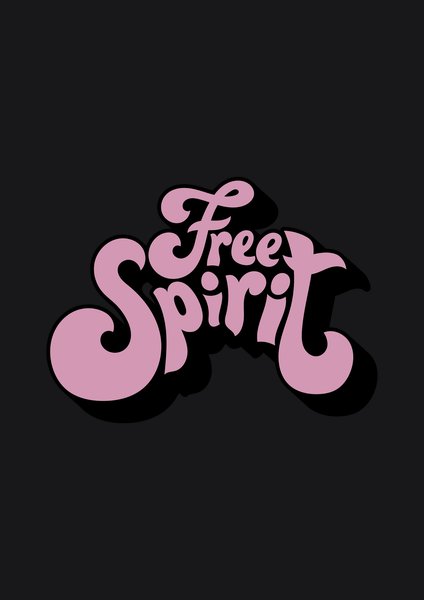 Free Spirit - Quotes & Phrases Screen Print T-Shirt & Hoodie