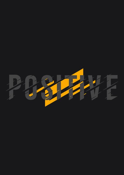 Positive Energy Lightning - Quotes & Phrases Screen Print T-Shirt & Hoodie